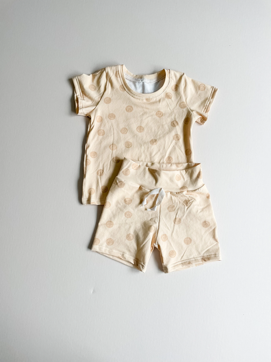 baby boy smile face short sleeve outfit preorder