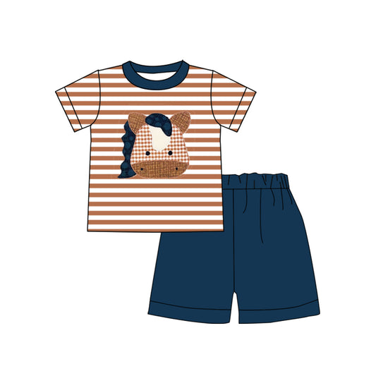 boy farm cow short sleeve outfit preorder