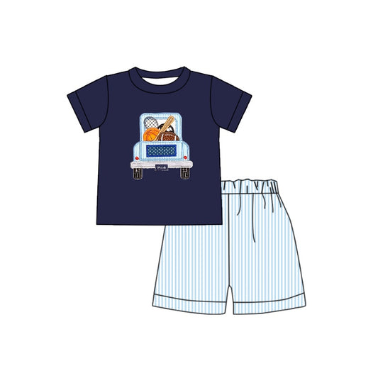 baby boy short sleeve ballgame outfit preorder