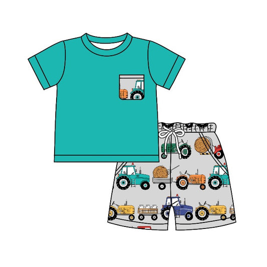 baby boy farm tractor outfit preorder