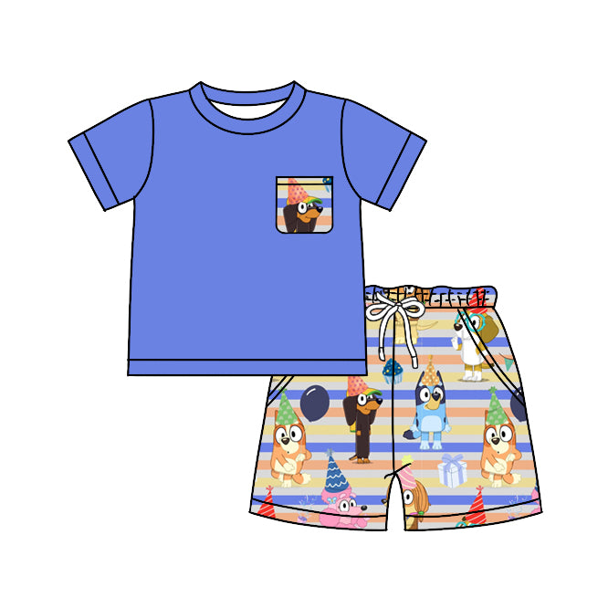 happy birthday blue cartoon dog outfit preorder