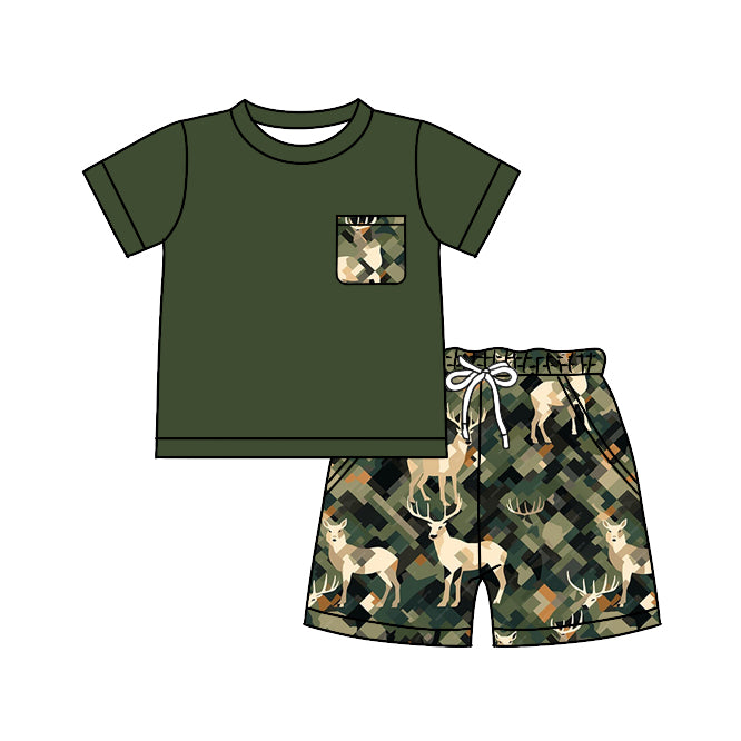 baby boy camo reindeer matching outfit preorder