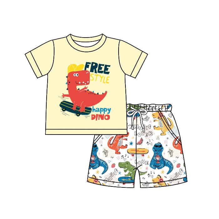 free style happy dino boy clothing set preorder