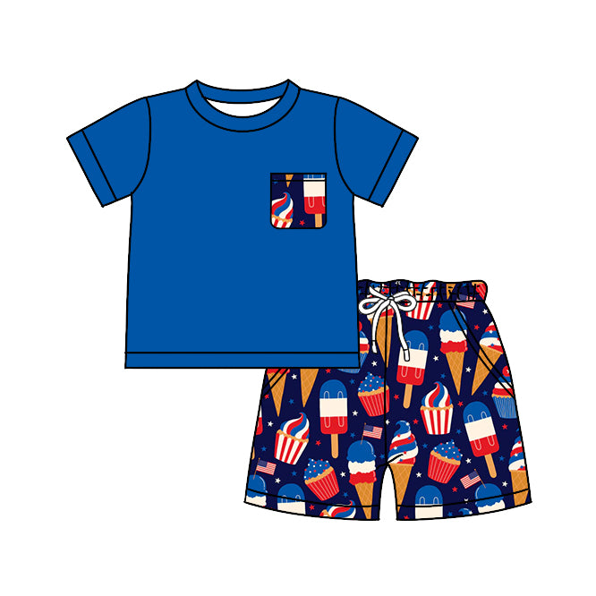 baby boy July 4th popsicle clothing set preorder