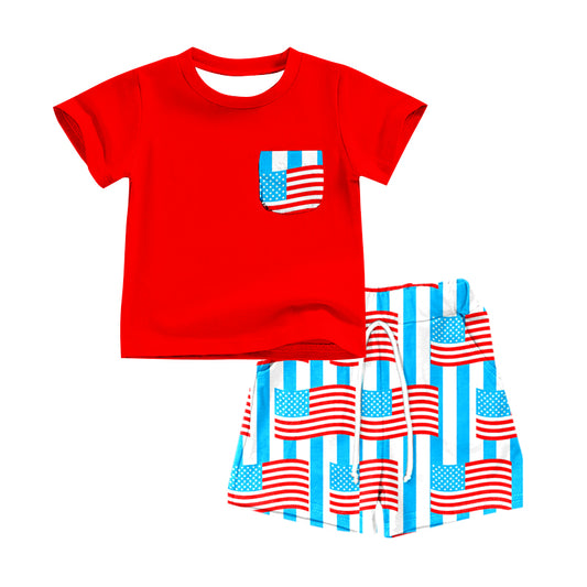 baby boy american flag july 4th outfit preorder