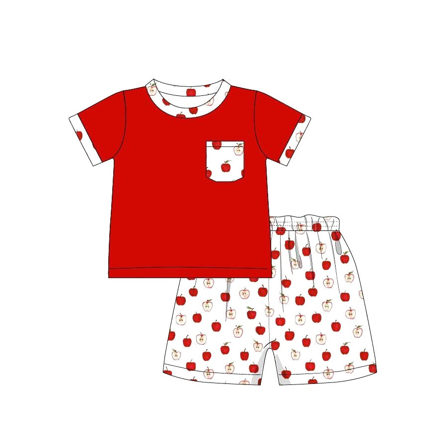 baby boy apple design clothing set preorder