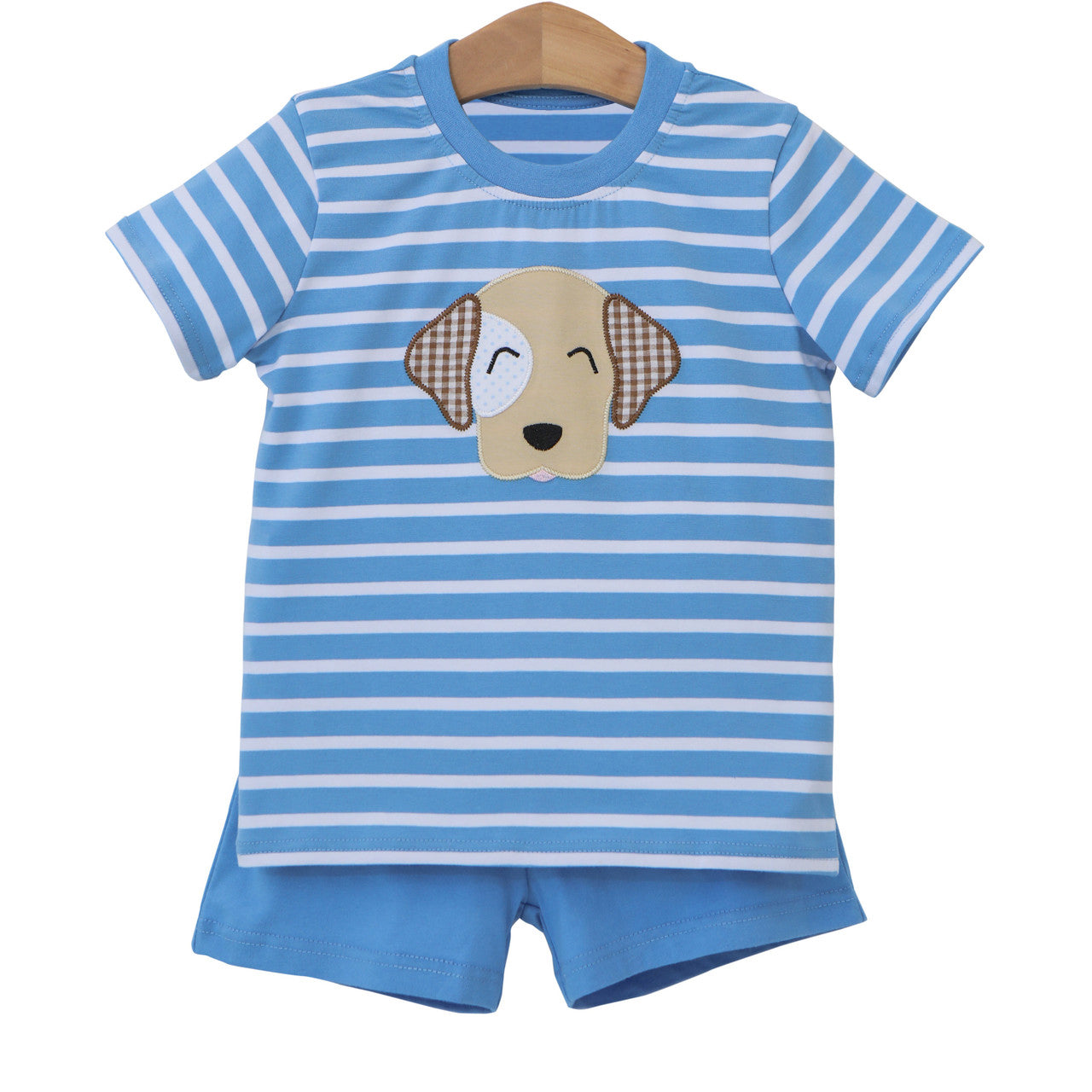 blue stripes puppy dog outfit