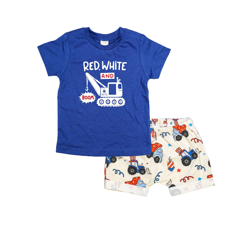 red white construction july 4th boy clothes preorder