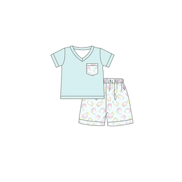 baby boy summer lemon fruit juice outfit preorder