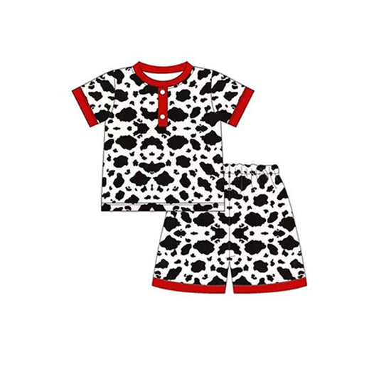 black cowhide baby boy summer clothes preorder