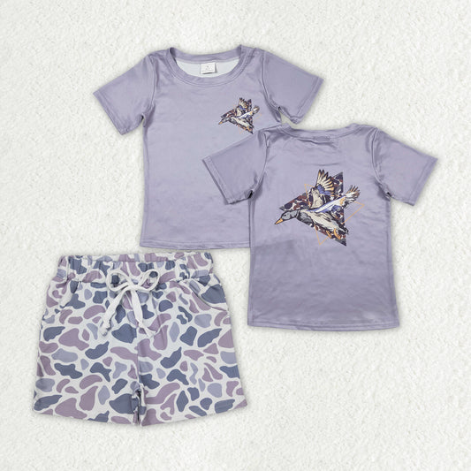 baby boy mallard duck shirt camo shorts outfit
