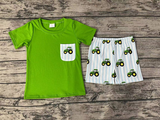 green farm tractor baby boy clothes preorder
