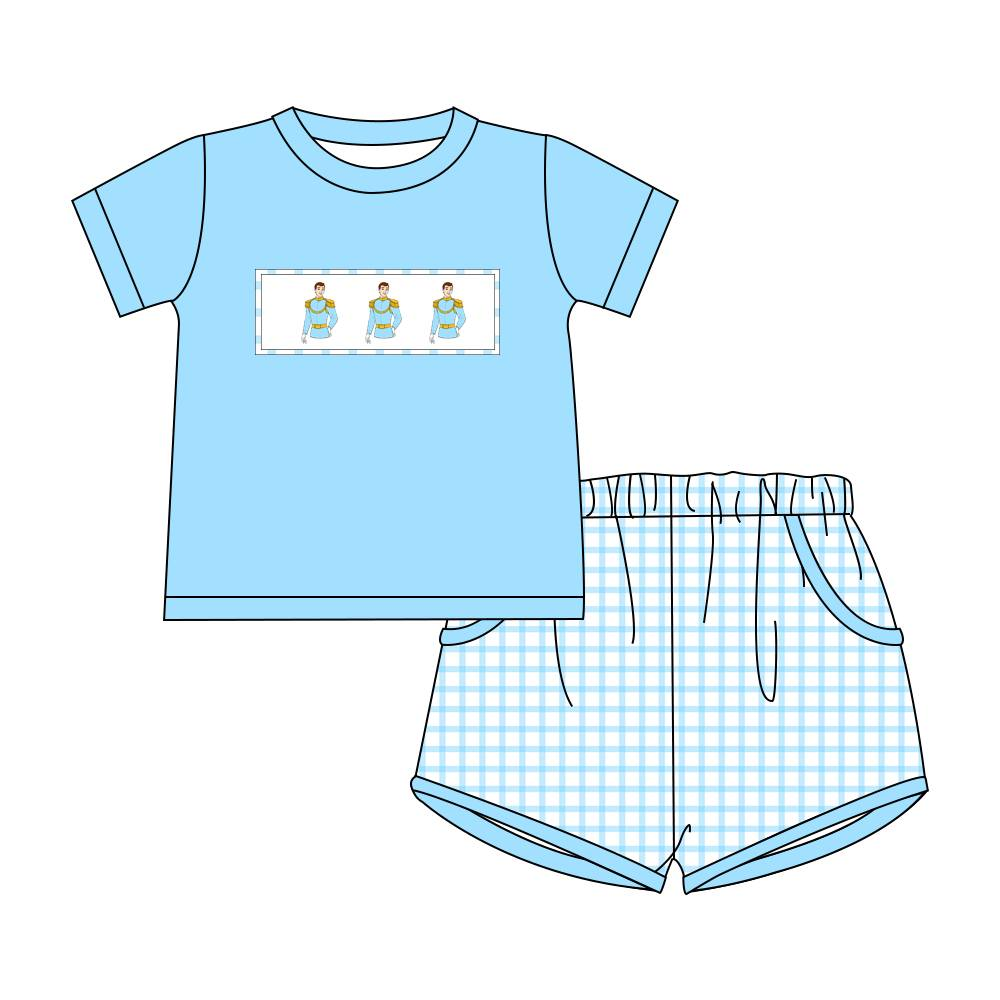 baby boy short sleeve king prince outfit preorder