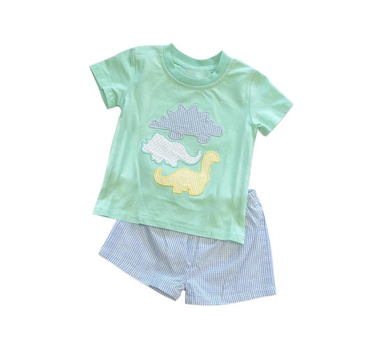 three dinosaurs baby boy animal clothes preorder