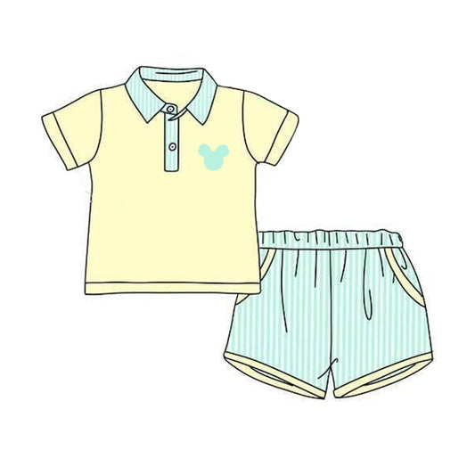 baby boy cartoon polo shirt matching shorts summer clothes preorder