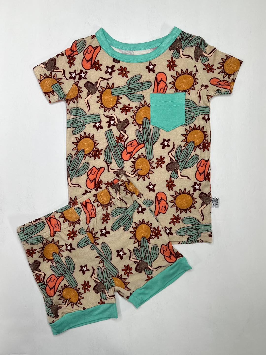 cowboy western cactus summer short set preorder
