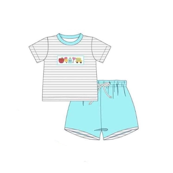 apple pencil design boy back  to school outfit preorder