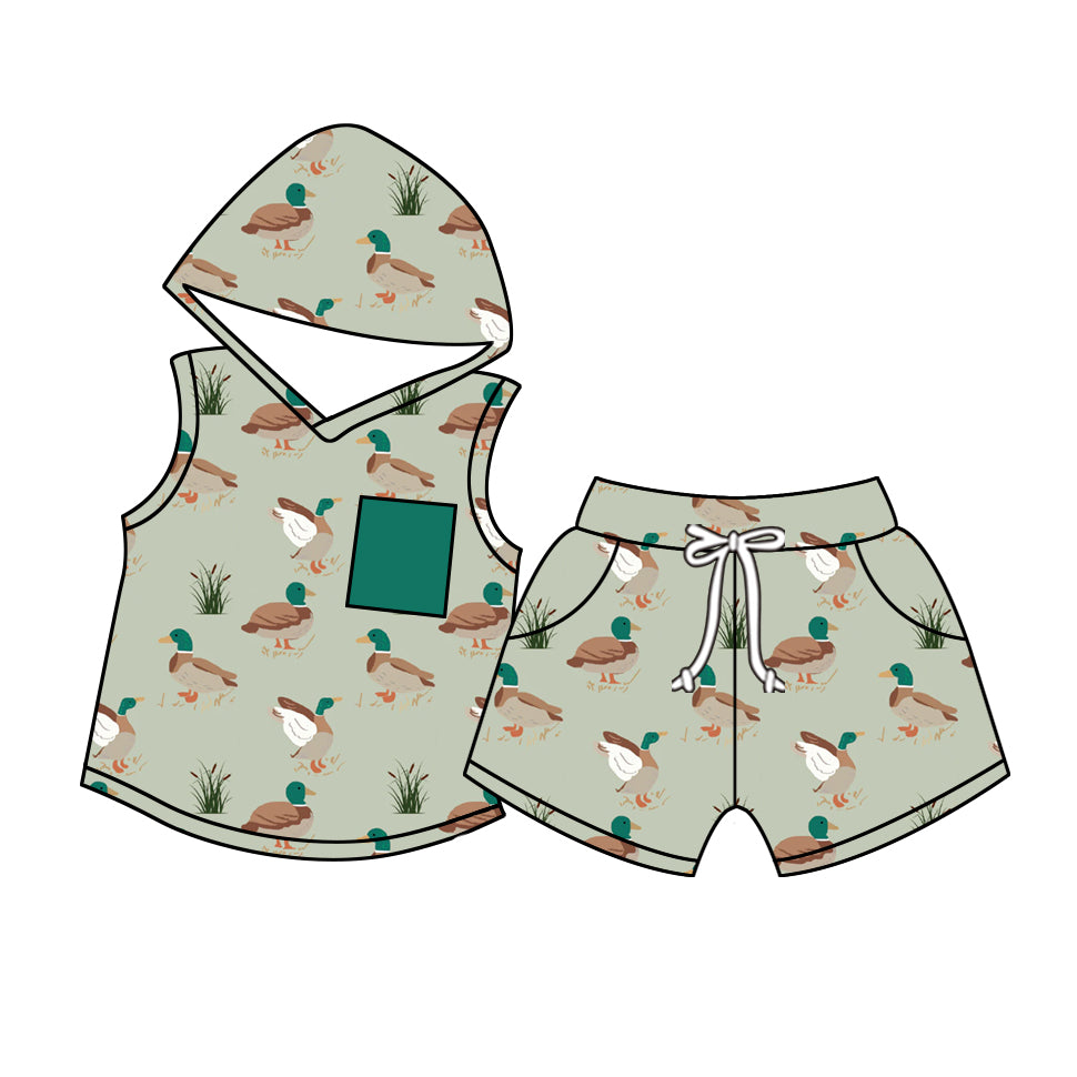 Toddle baby boy mallard duck hoodie set preorder