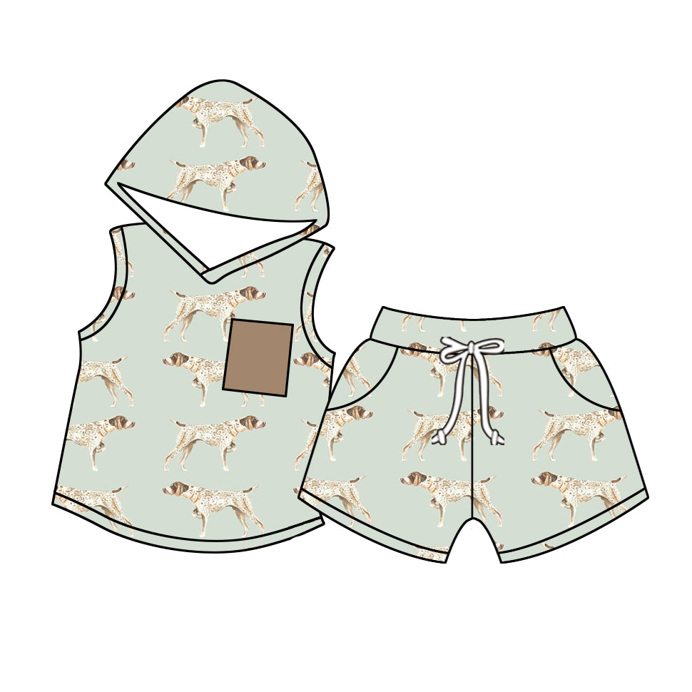 Toddle baby boy dog print hoodie set preorder