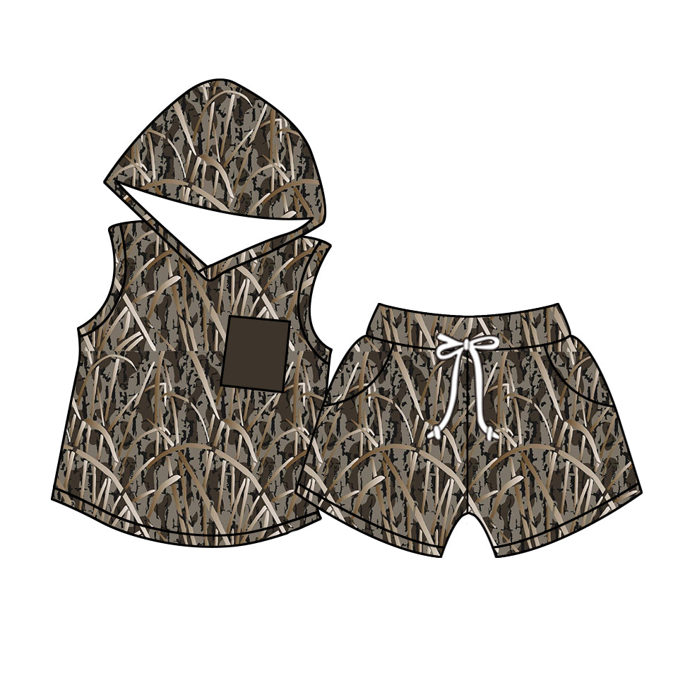 Toddle baby boy camo hoodie set summer clothes preorder