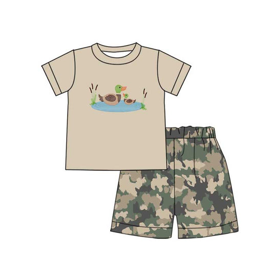 Baby boy duck top camo shorts summer outfit preorder
