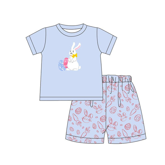 Easter bunny eggs top carrot shorts baby boy outfit preorder