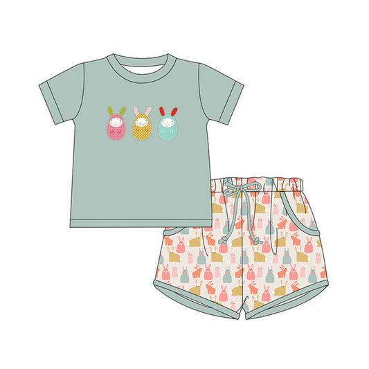 Easter bunny top matching shorts baby boy outfit preorder
