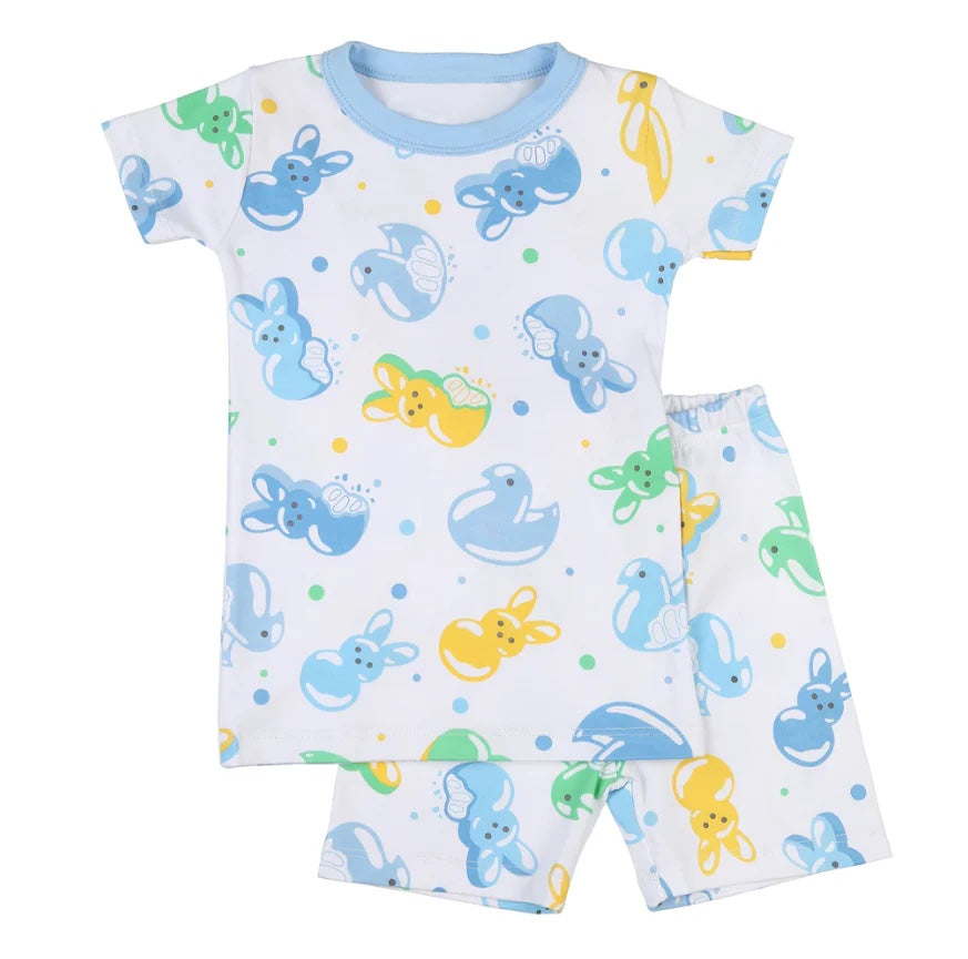 Blue Easter bunny shorts baby boy clothes preorder