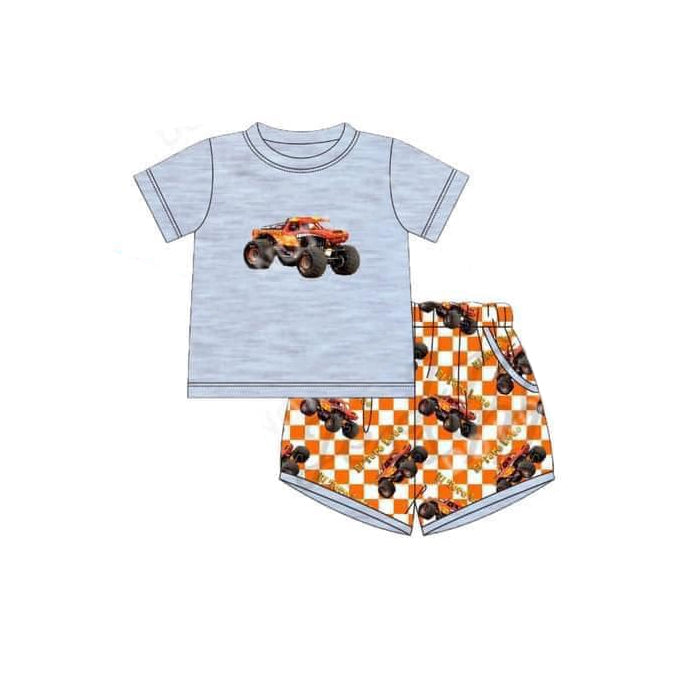 Racing car baby boy summer outfit preorder