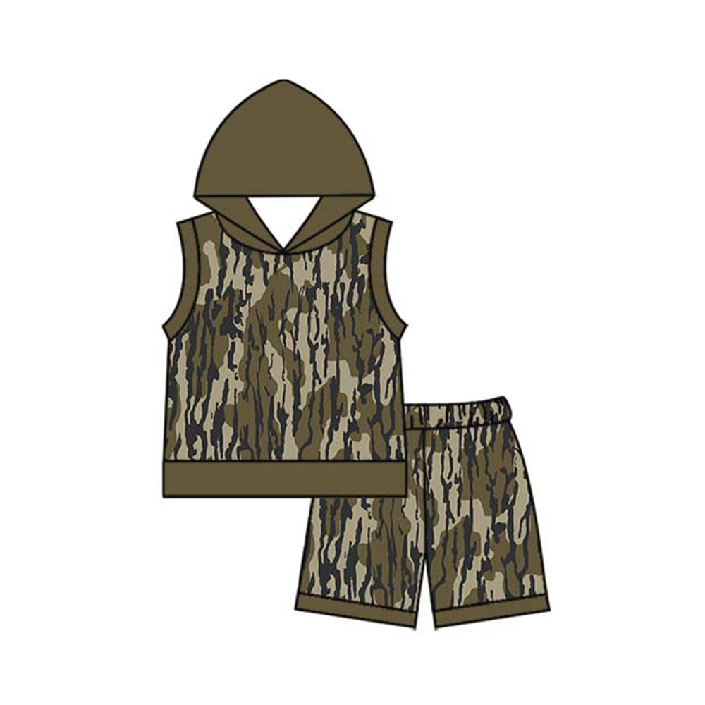 Baby boy camo bottomland summer hoodie outfit preorder