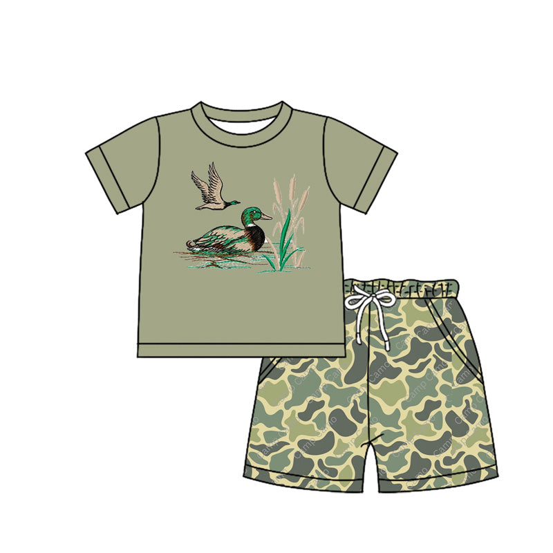 Mallard duck baby boy summer outfit preorder