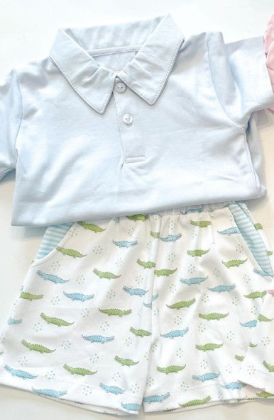 Toddle baby boy crocodile summer outfit preorder