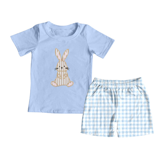 Baby boy Easter bunny blue outfit preorder