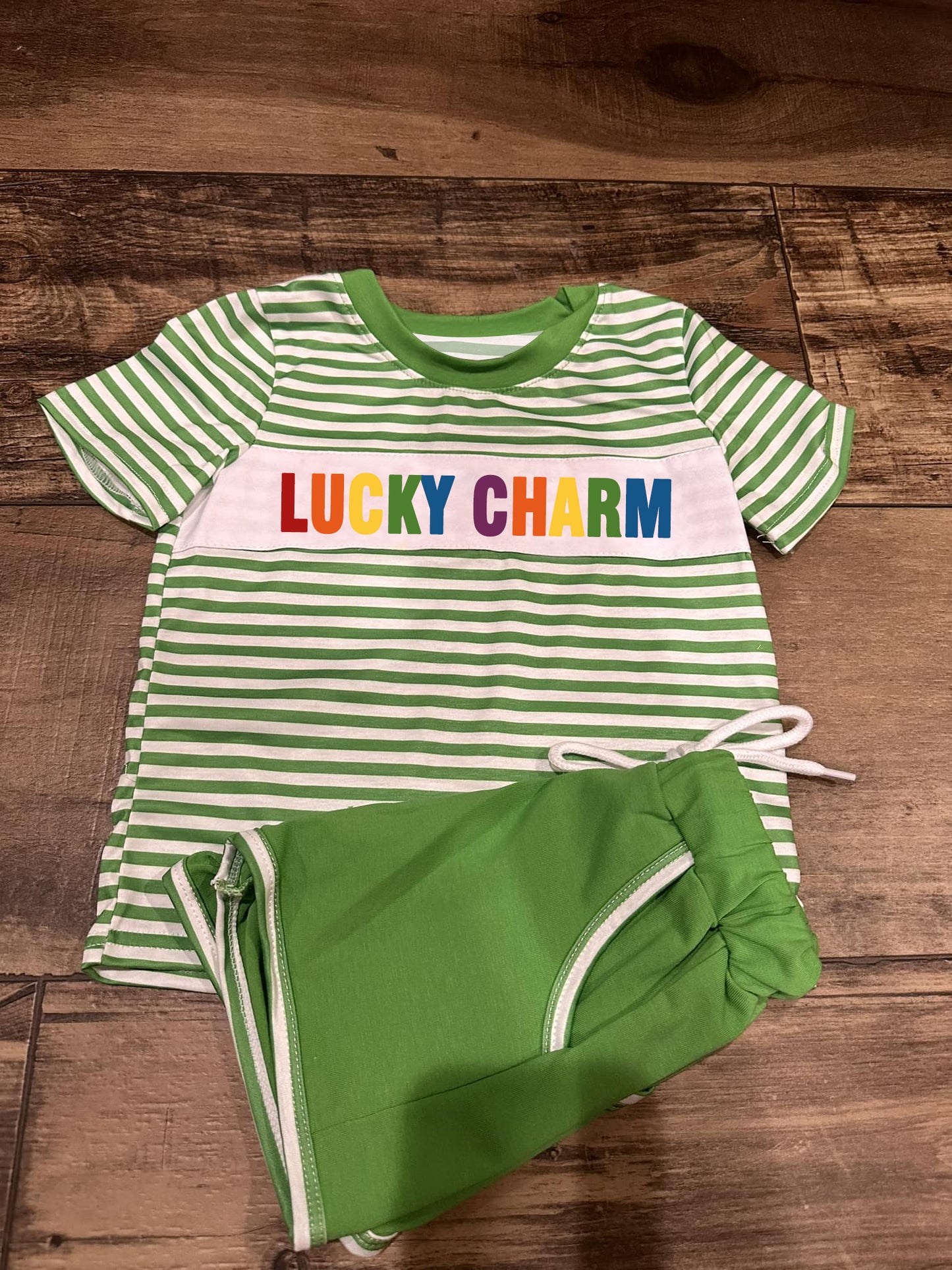 Baby boy Saint Patrick's Day lucky charm outfit preorder