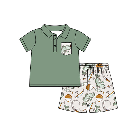 Baby boy outdoor fishing summer outfit preorder