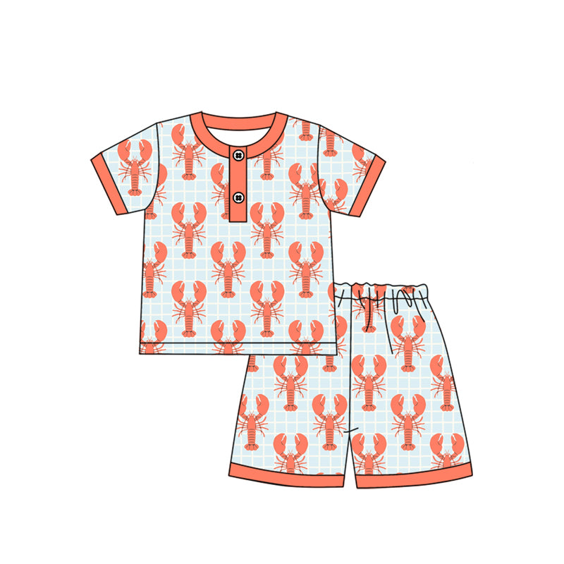 Baby boy crawfish matching outfit preorder