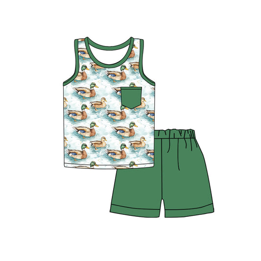 Baby boy mallard duck summer outfit preorder