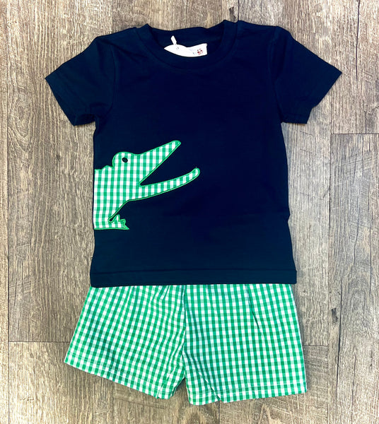 Toddle baby boy crocodile summer outfit preorder