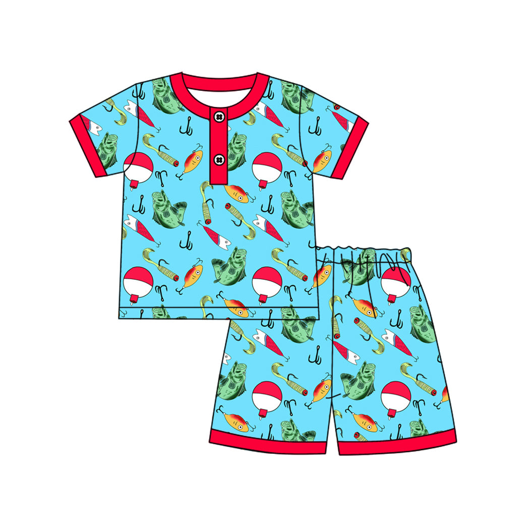 Infant baby boy outdoor fishing summer outfit preorder