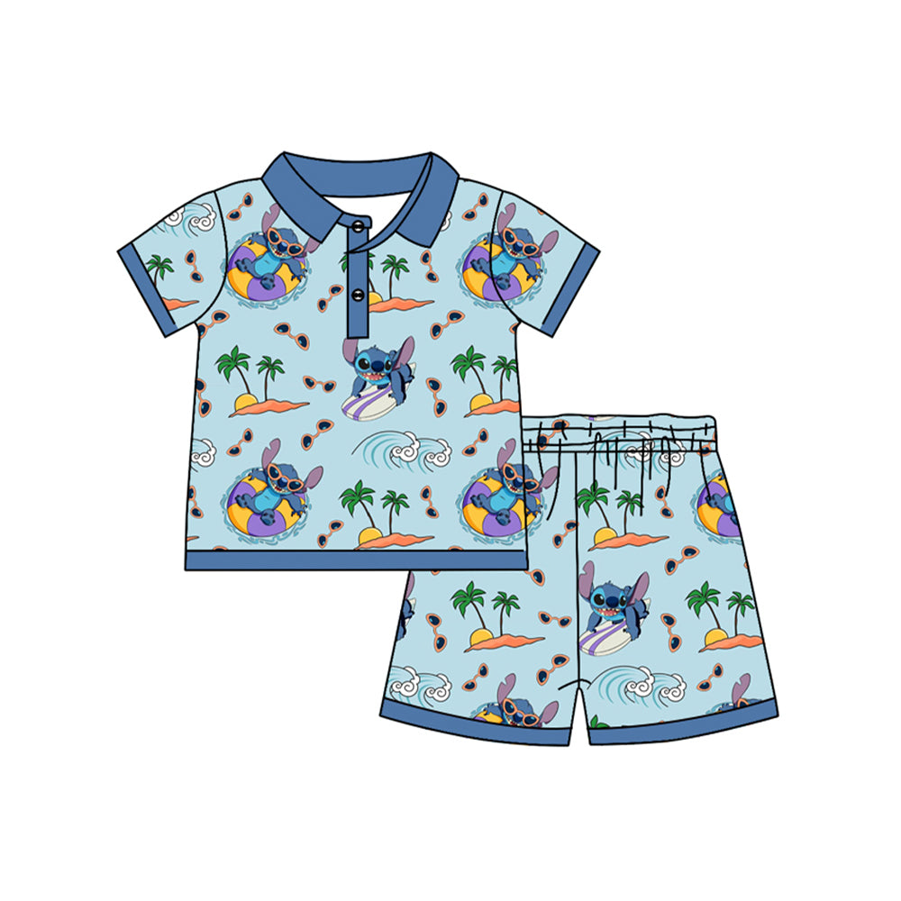 Infant baby boy cartoon mouse summer outfit preorder