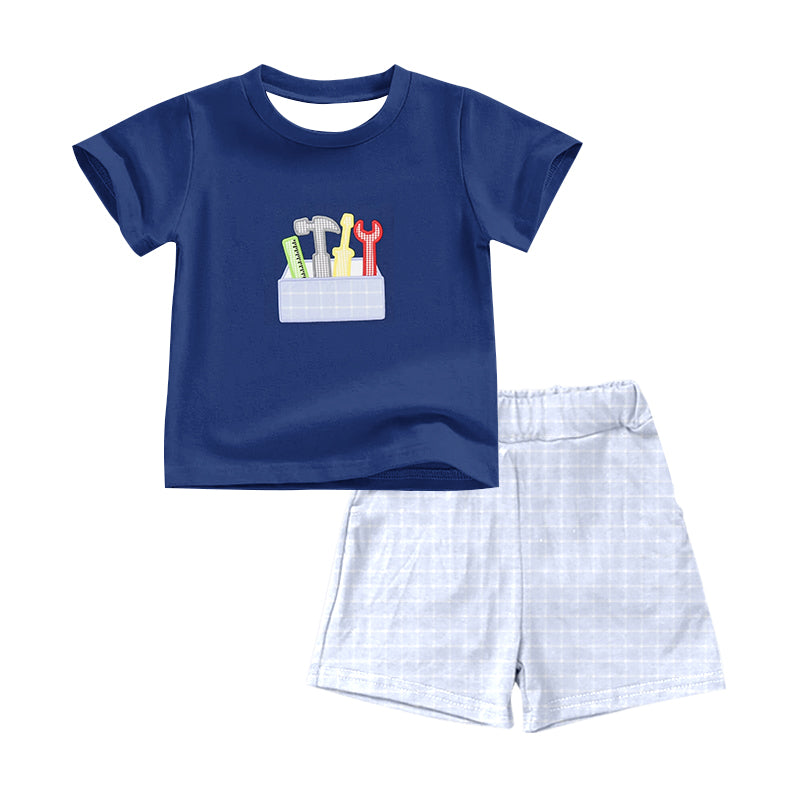 Infant baby boy tool design summer outfit preorder