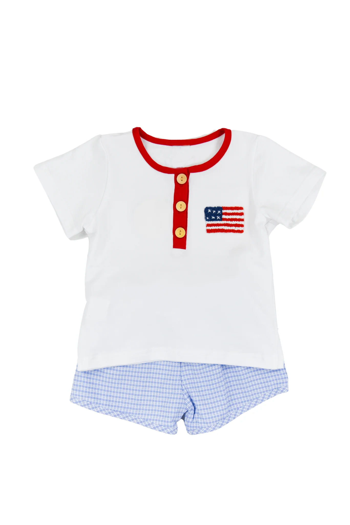 Infant baby boy America flag July 4th outfit preorder