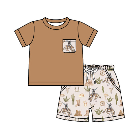 Baby boy western rodeo summer clothes preorder