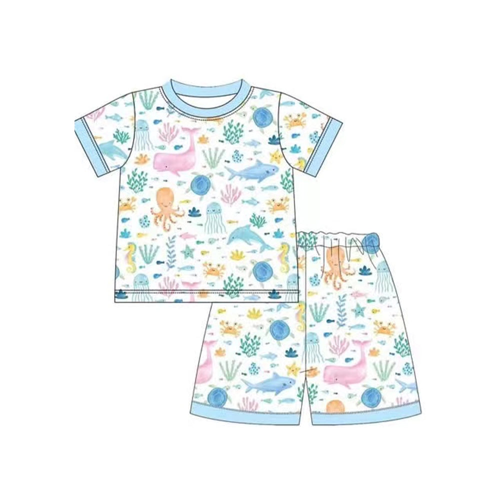 Baby boy sea animal summer clothes preorder