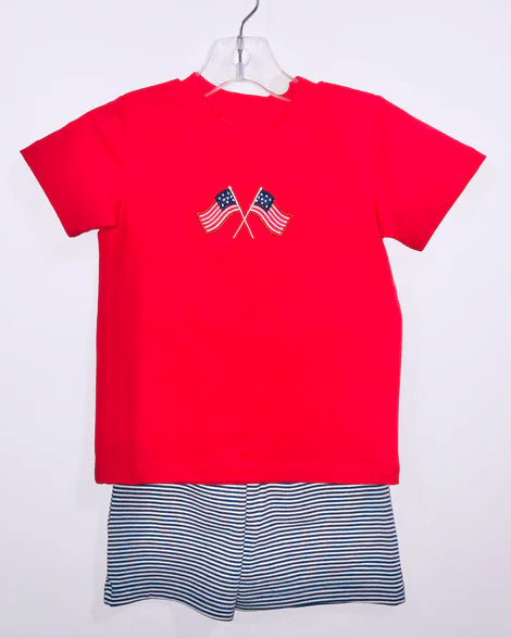 Baby boy America flag July 4th outfit preorder