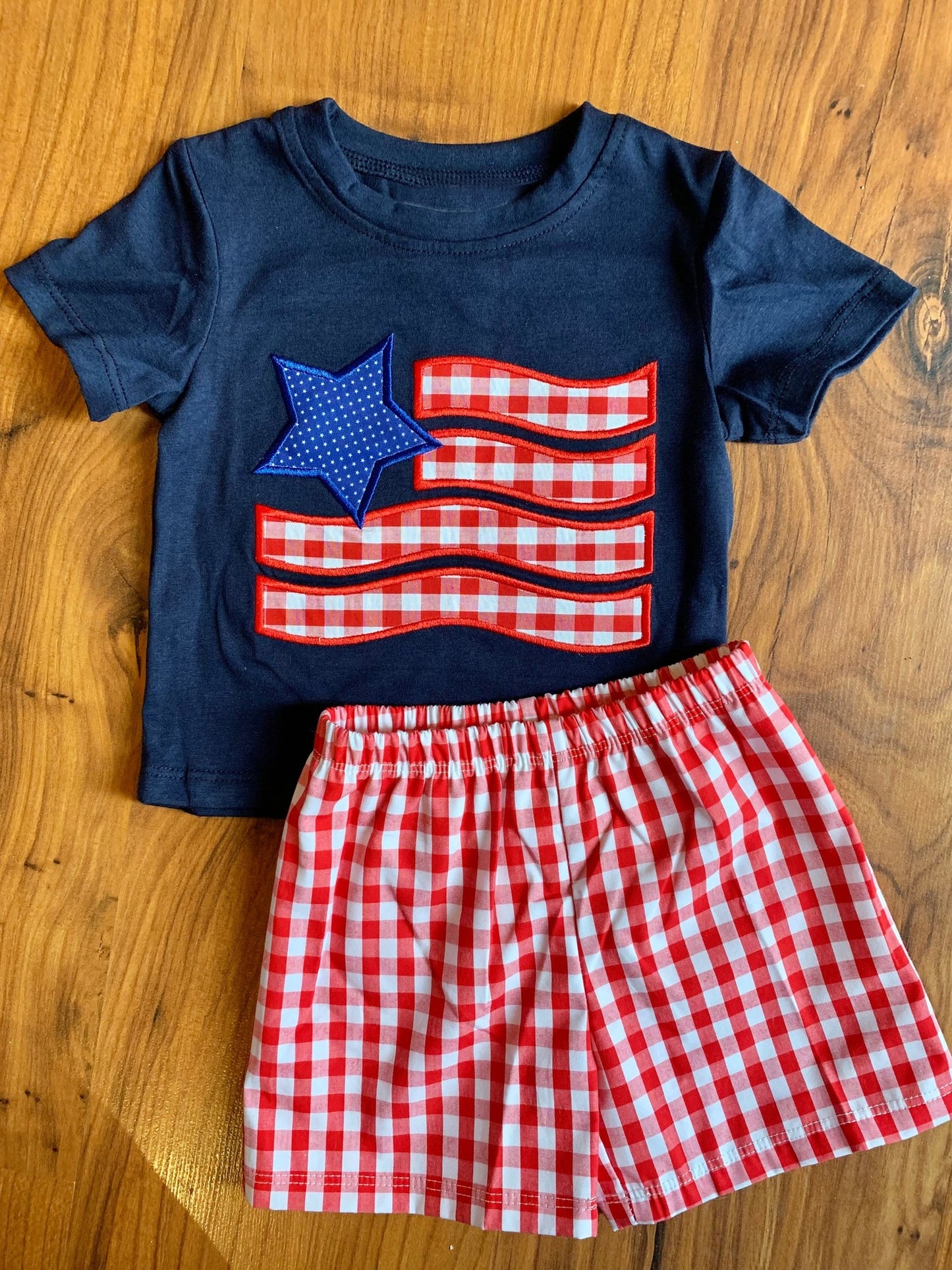 America flag  baby boy summer outfit preorder