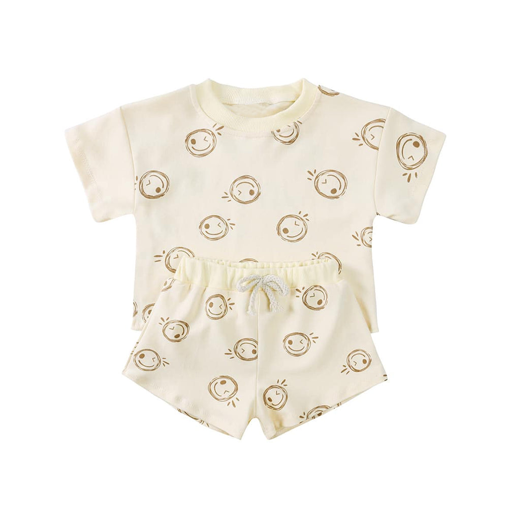 Smile face baby boy summer outfit preorder