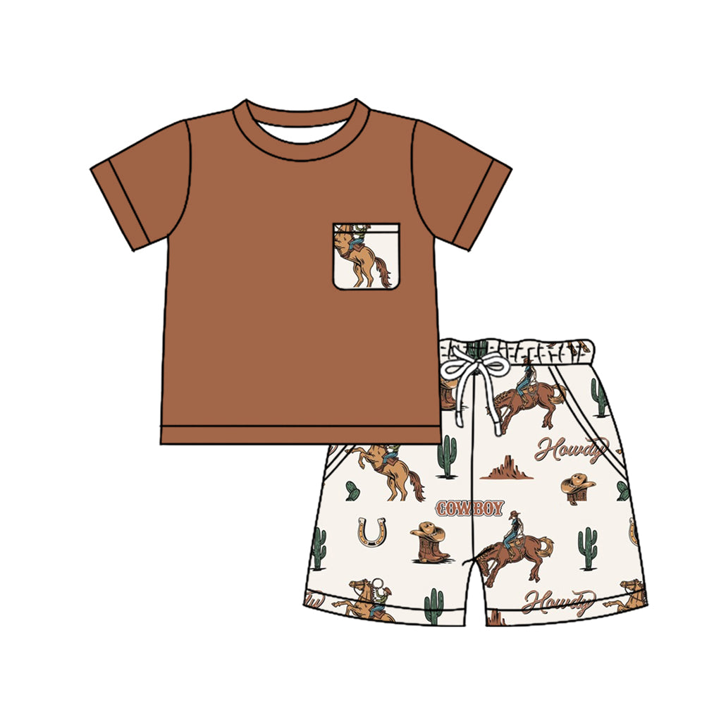 Western rodeo howdy baby boy summer outfit preorder