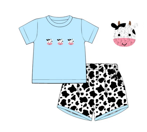 Toddle baby boy farm cow outfit preorder