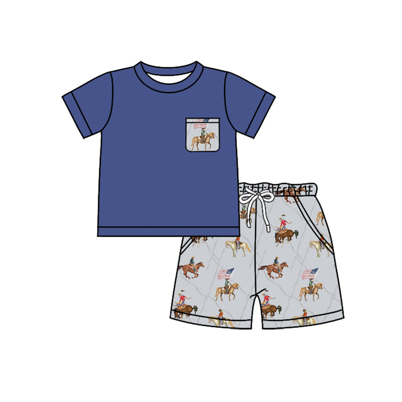 Toddle boy July 4th rodeo summer clothes preorder